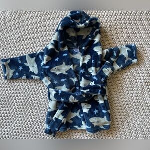Sold! Baby Boy Shark Bath Robe Size 0-9 Months